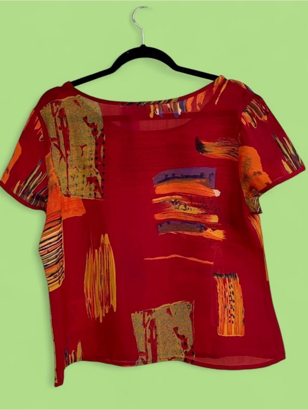 Kemp Red Abstract Two-Piece Set - Picture 3 of 7